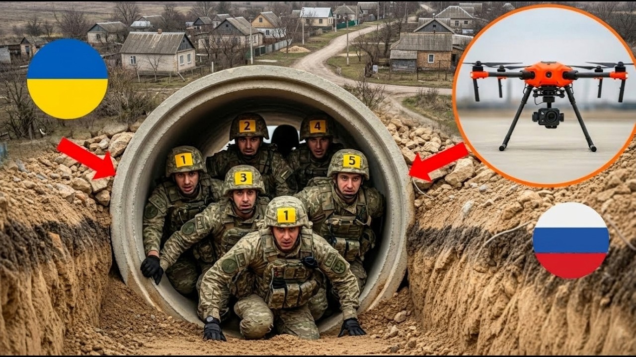 Российский беспилотник атакует украинские туннели