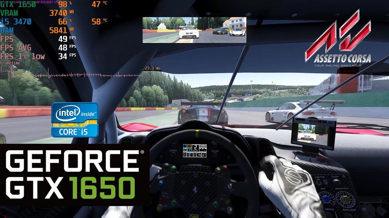 GTX 1650 | i5 3470 | Assetto Corsa with Realistic Graphics mod