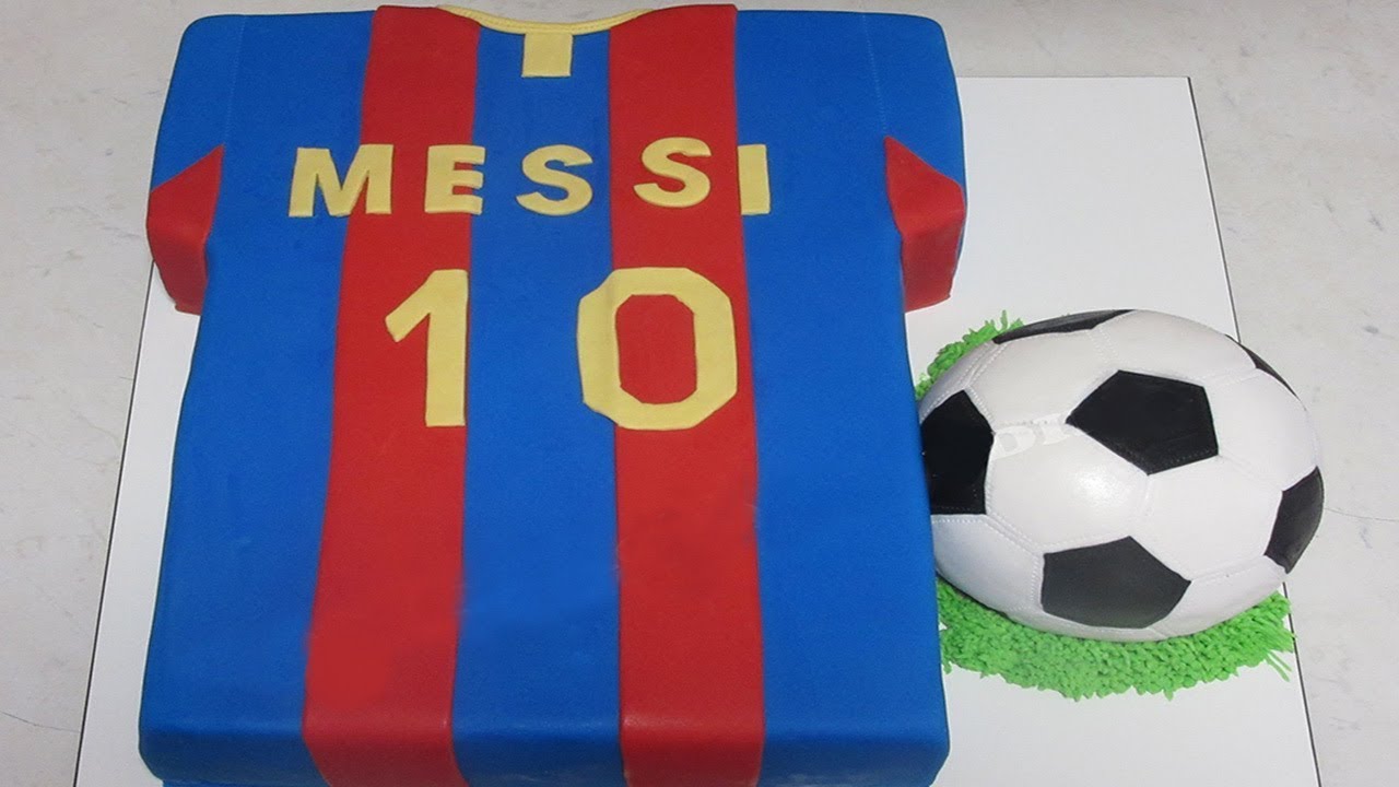 Lionel Messi Fondant Cake - Barcelona Cake - Step by Step Decoration