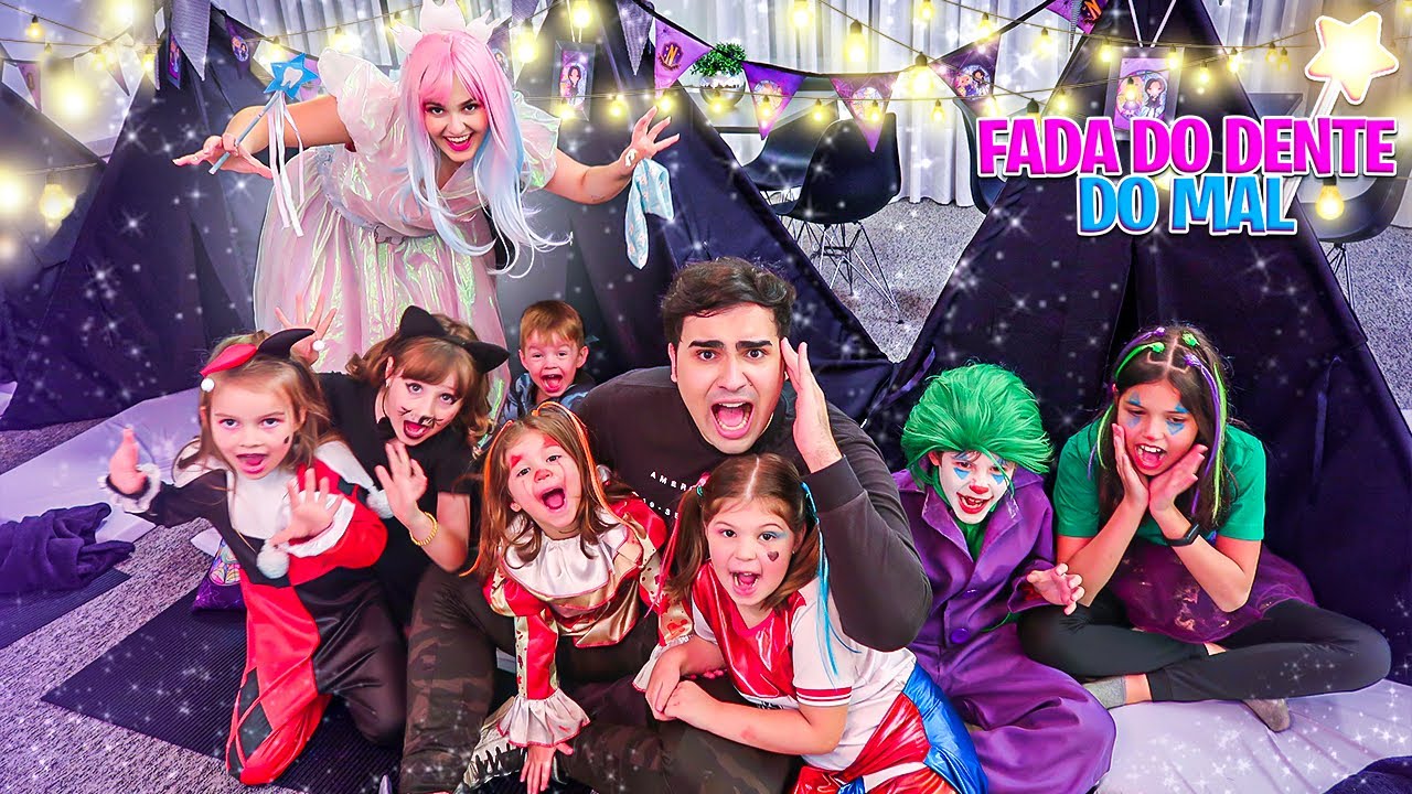 A FADA DO DENTE DO MAL INVADIU A FESTA DO PIJAMA E ATACOU TODOS OS FILHOS DOS VIL&Otilde;ES !!! MINI VIL&Otilde;ES