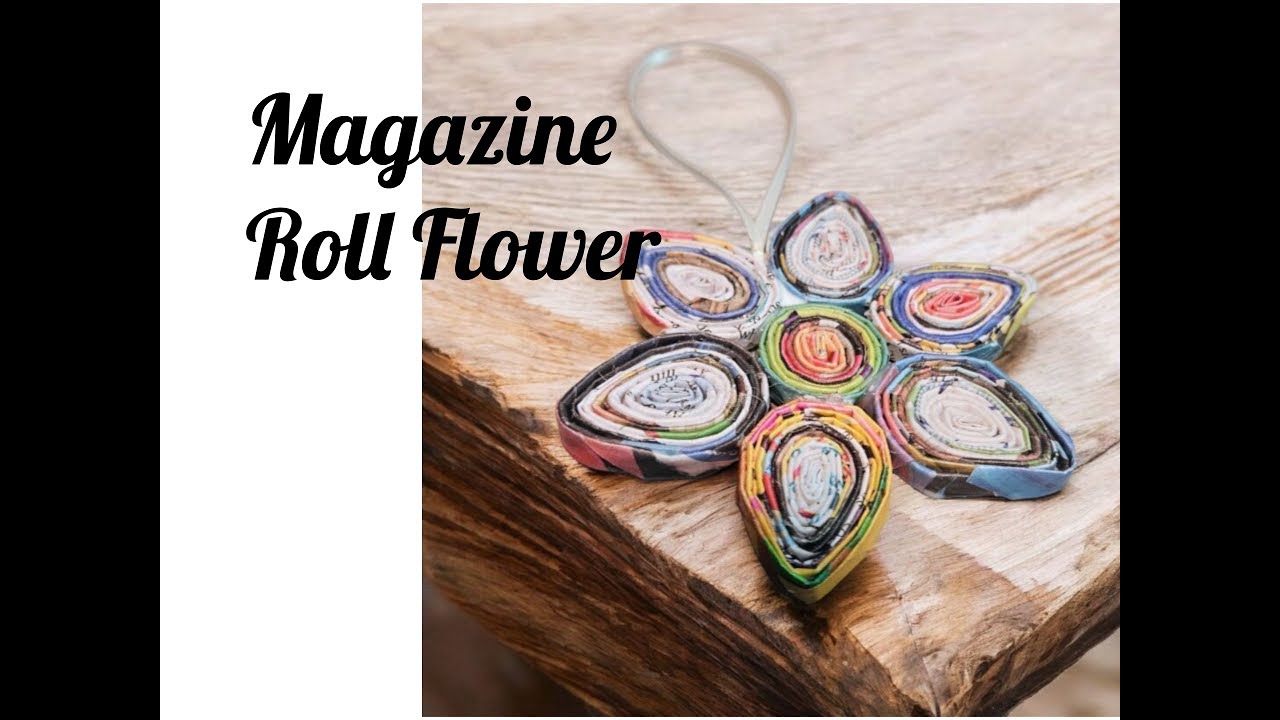Rolled Magazine Flower