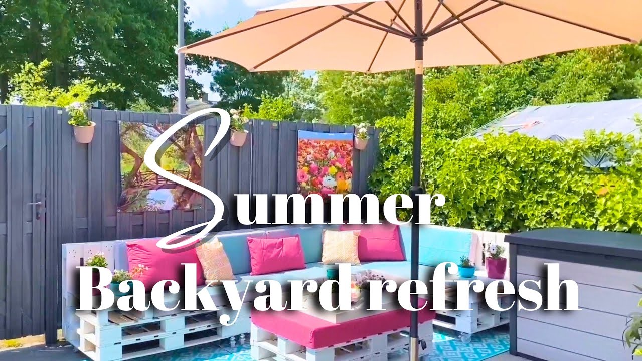 NEW SUMMER BACKYARD REFRESH !!! | Patio Clean & Decorate