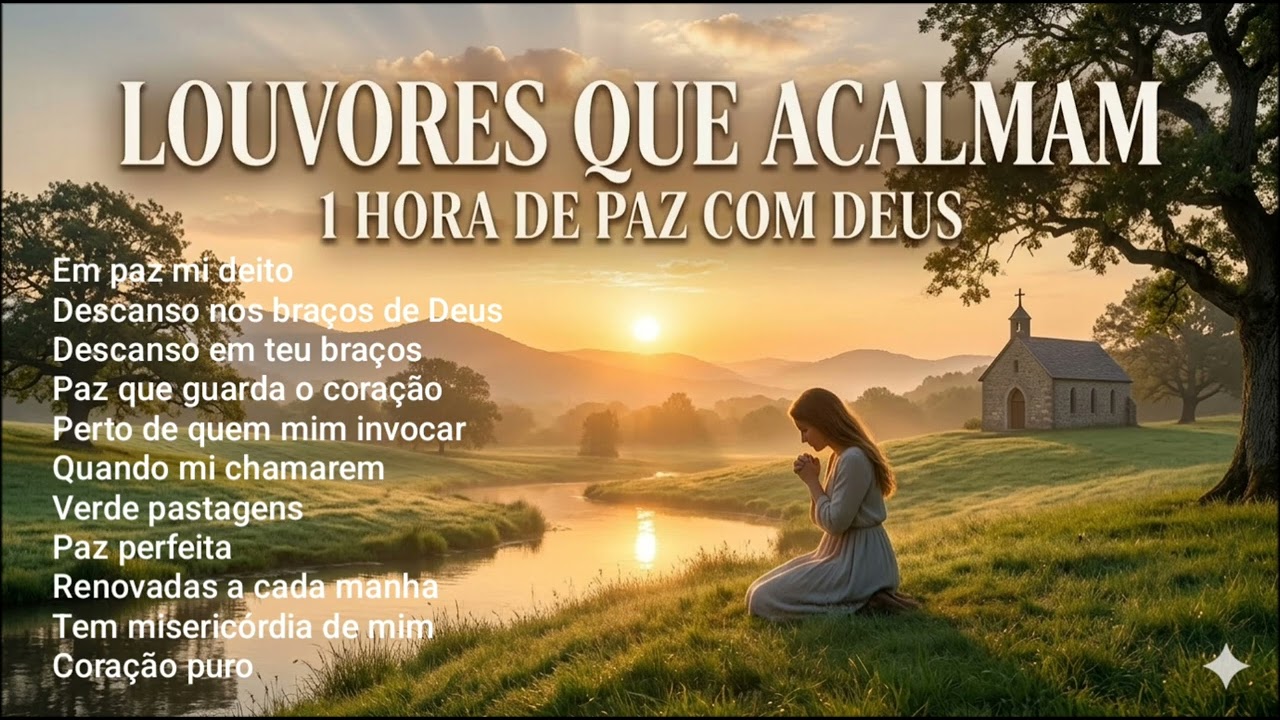 Louvores que Acalmam 🌿 1 Hora de Paz com Deus | Música Gospel para Orar e Dormir#momentocomDeus#