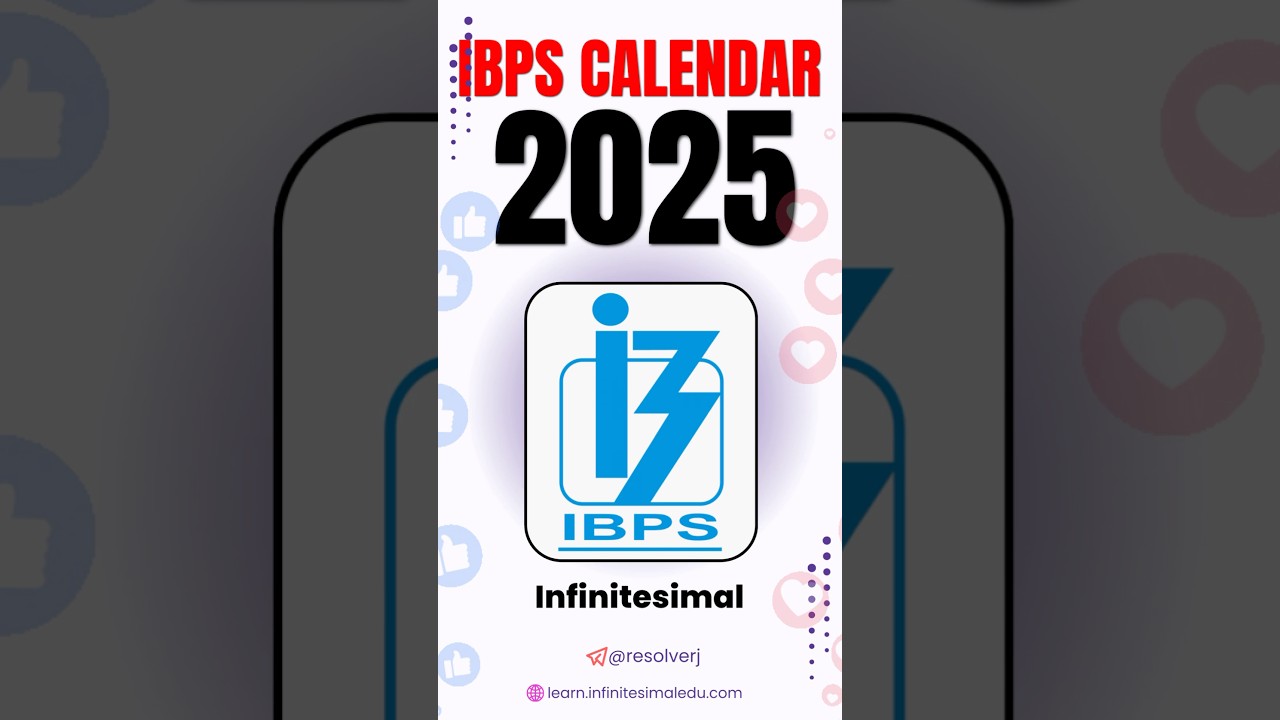 IBPS CALENDAR 2025 OUT | Major Changes in Dates | BANK EXAMS 2025 #shorts infinitesimal #ibps