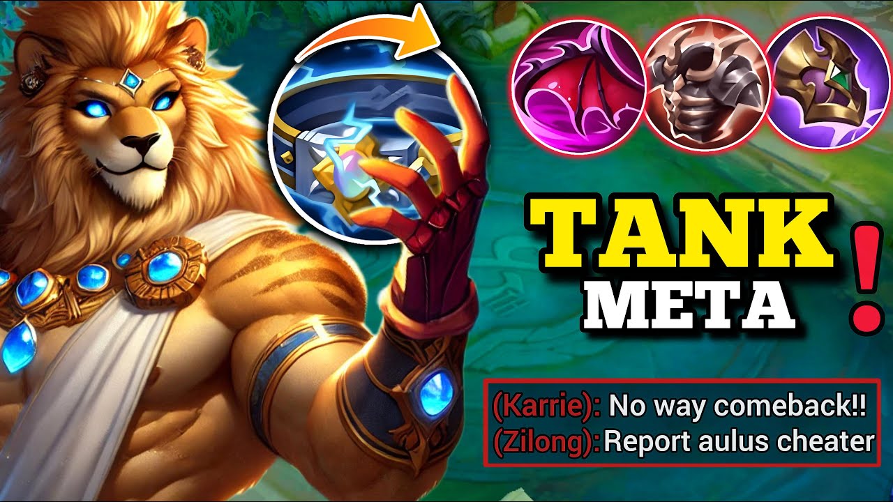 AULUS EXP LANE NEW TANK BUILD BEST FOR RANK UP ( INSANE EPIC COMBACK ) AULUS BEST BUILD 2025