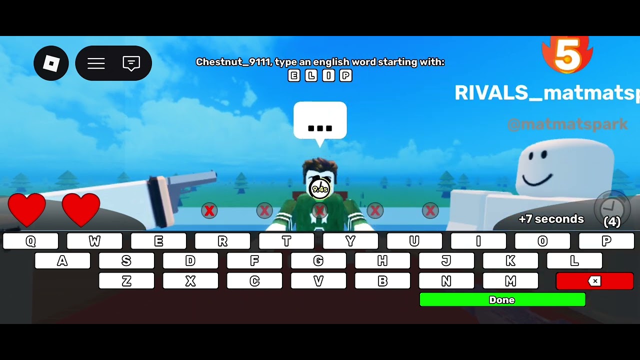 Playing last letter