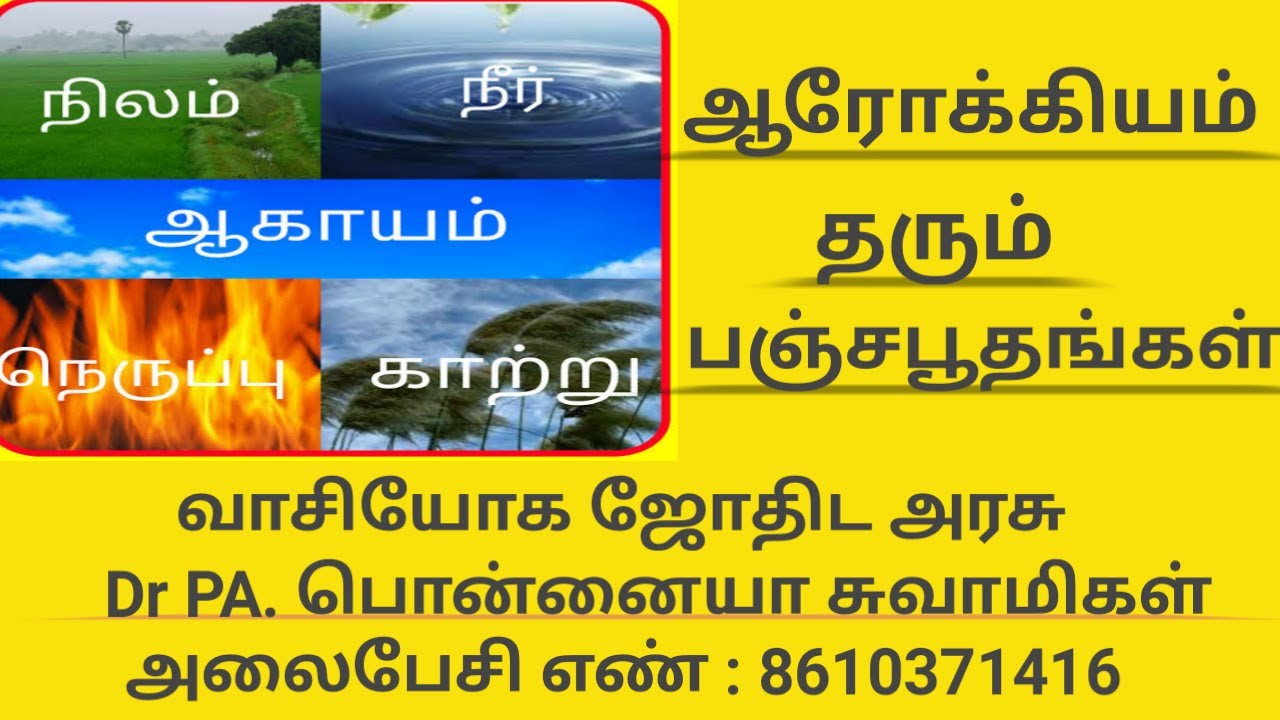 ஆரோக்கியம் தரும் பஞ்சபூதங்கள் | ASTRO MAHARISHI PONNIAH | MAY 2021