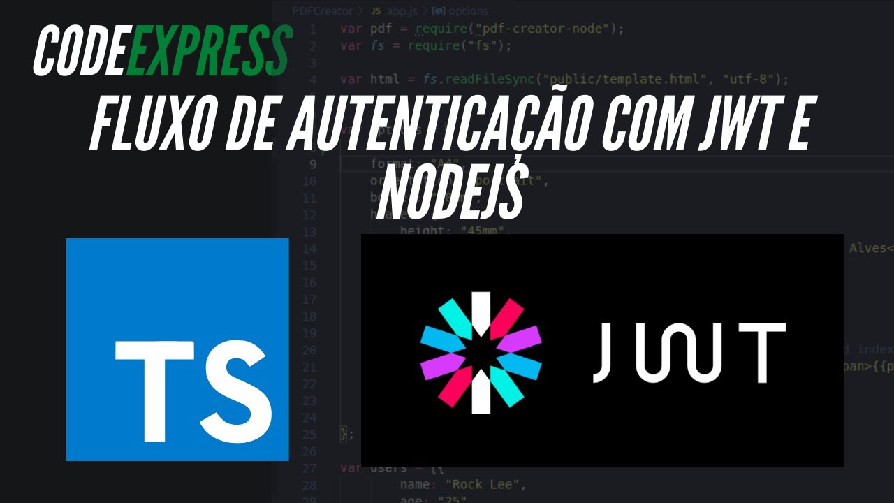 FLUXO DE AUTENTICA&Ccedil;&Atilde;O COM TYPESCRIPT E JWT