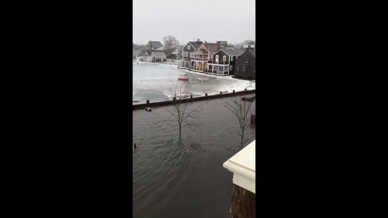 Flooding on Easy Street on Nantucket (1/4/18)
