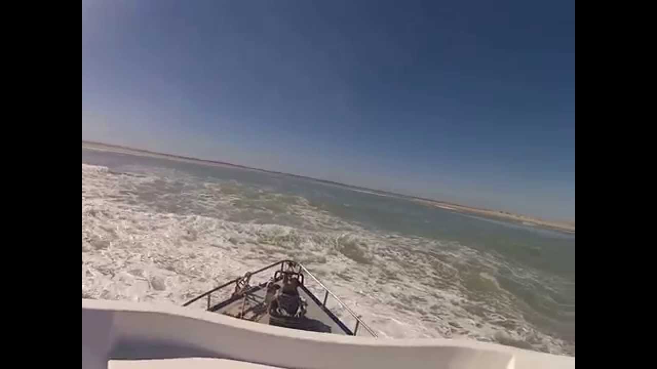 Murray Mouth Bar Crossing Peter Facci slipping the boat Cape Banks enterance