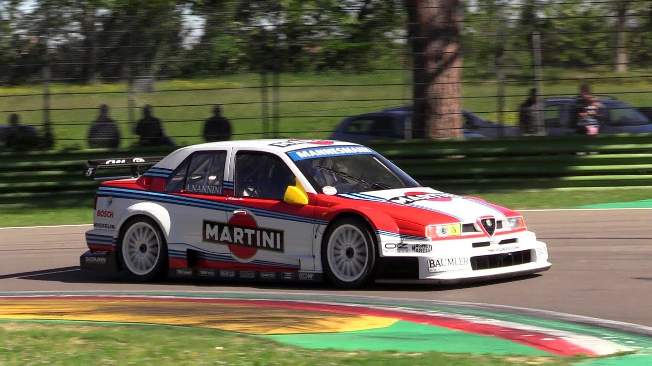 Alfa Romeo 155 V6 Ti DTM - Amazing on board sound & flatout track action @ Imola