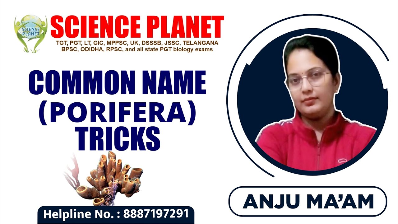 Common Name (Porifera) Tricks by Anju Mam of Science Planet!
