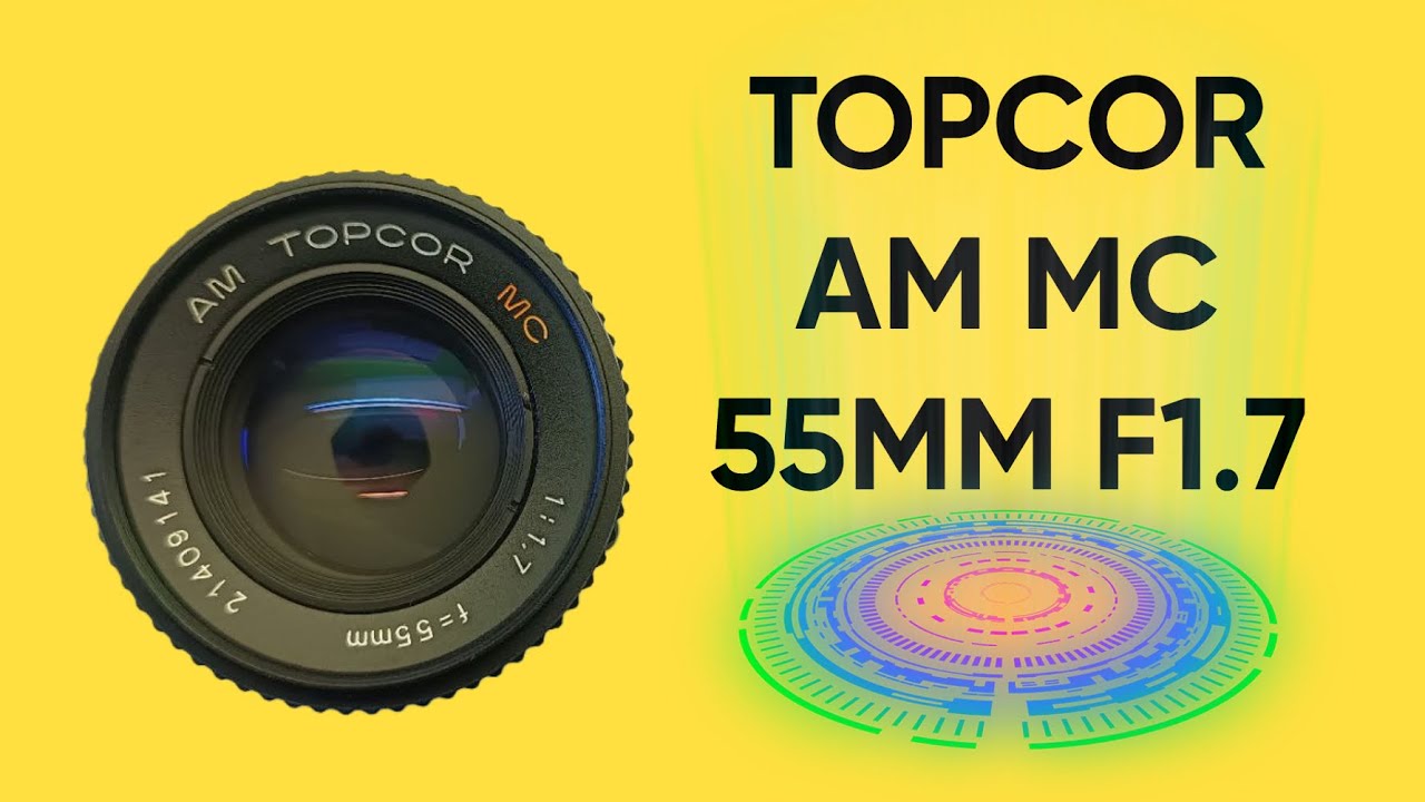 Vintage 35mm camera lens Topcor AM MC 55mm F1.7 on full-frame digital camera