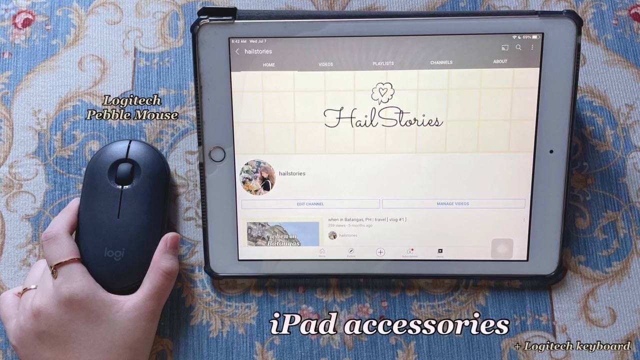 iPad accessories (Logitech keyboard and pebble mouse) - setting up and other hidden functions
