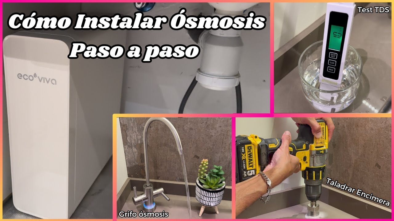 Instalación completa de ósmosis inversa de flujo directo en casa