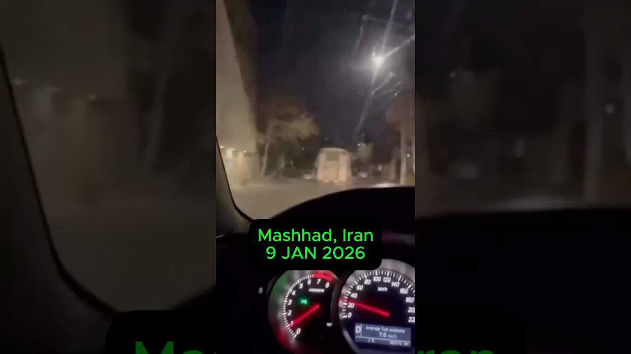Detained Protesters Broke Free From A Police Vehicle In Mashad, Iran.
