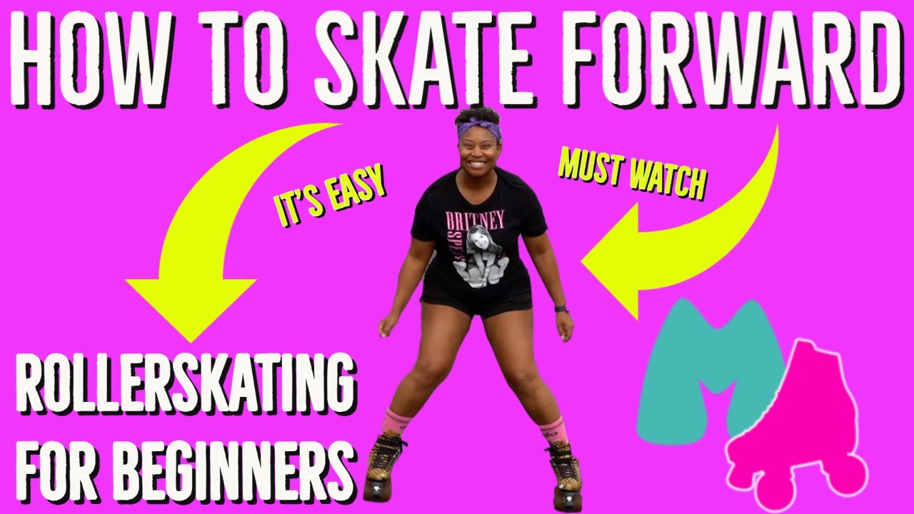 ROLLER SKATING FOR BEGINNERS: HOW TO ROLLER SKATE FORWARD! 😅😍