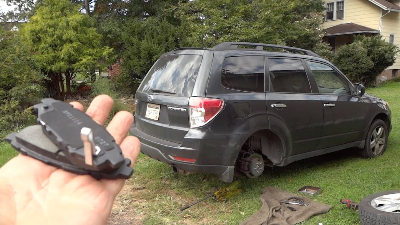 2009 Subaru Forester New Rear Pads Install.