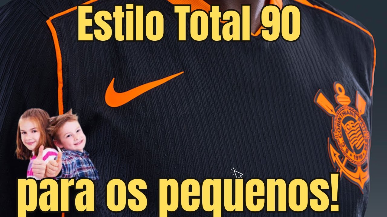 Mini Timão: Total 90 Pro Infantil do Corinthians com estilo marcante