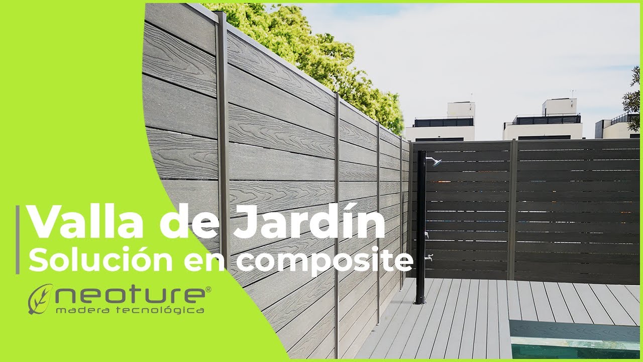 ⭐INSTALACION VALLA JARDIN: ✅ Descubre como montar un vallado de madera composite en tu medianera.
