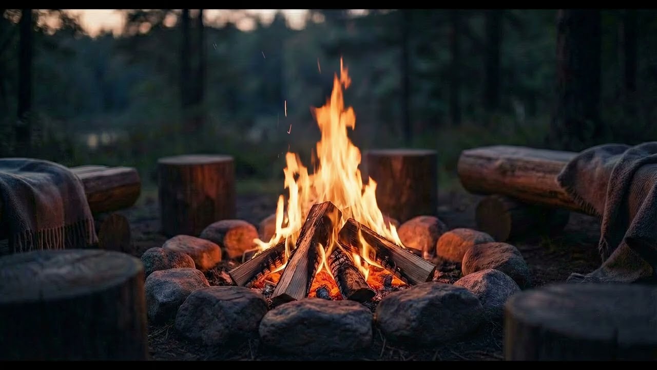 [ASMR] Crackling bonfire Sounds 🔥 | 1 Hour for Sleep & Meditation (4K)