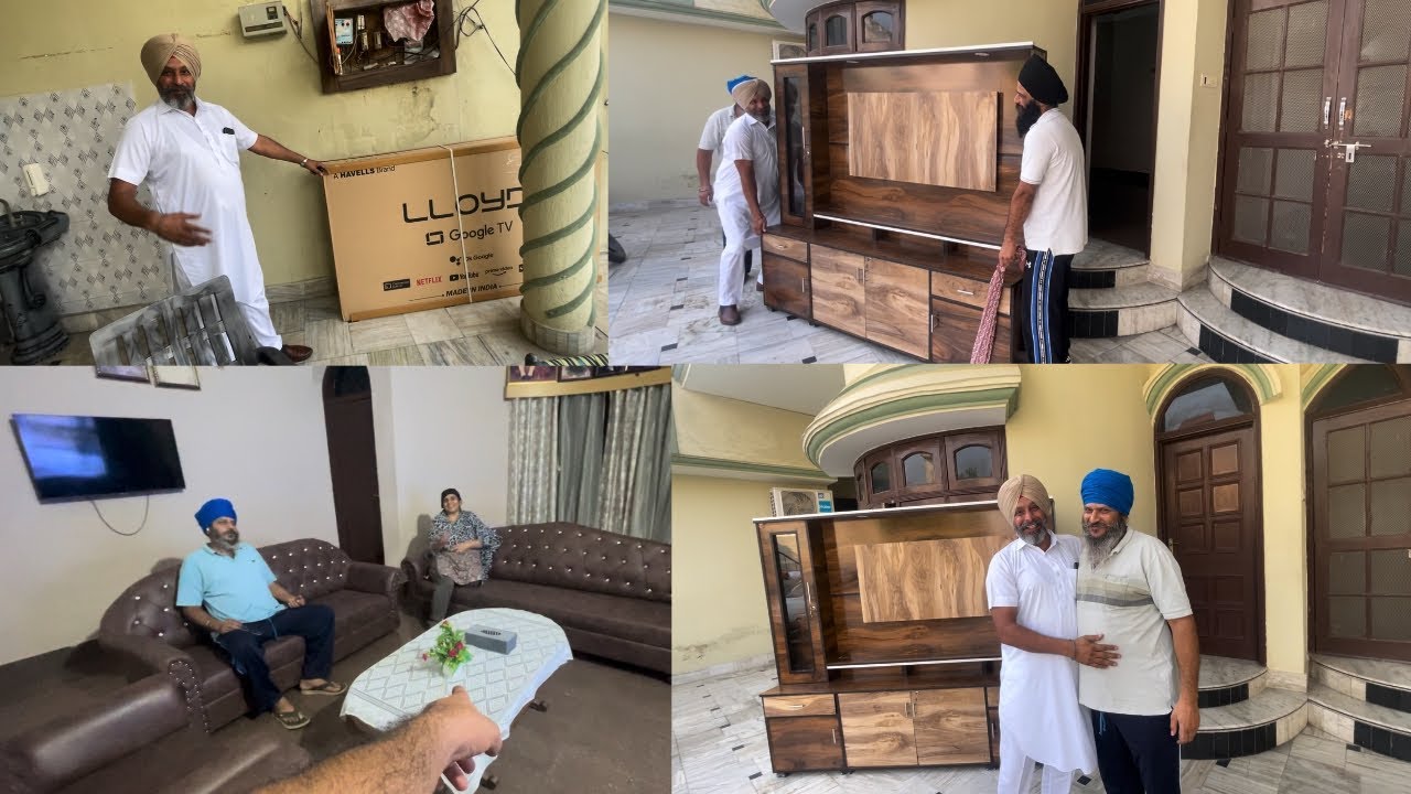 ਨਵਾਂ ਟੀਵੀ ਤੇ ਪੁਰਾਣਾ ਸੋਫਾ ਕਿਨੇ ਦੇ ਬਣੇ // sofa set repair krvaya t navan tv kine da aya