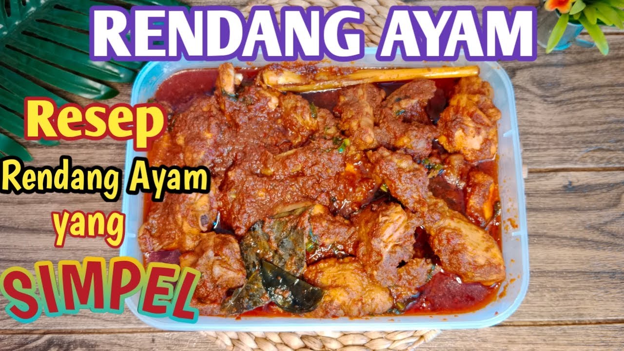 Cara memasak Rendang ayam simpel|| Belajar memasak rendang ayam