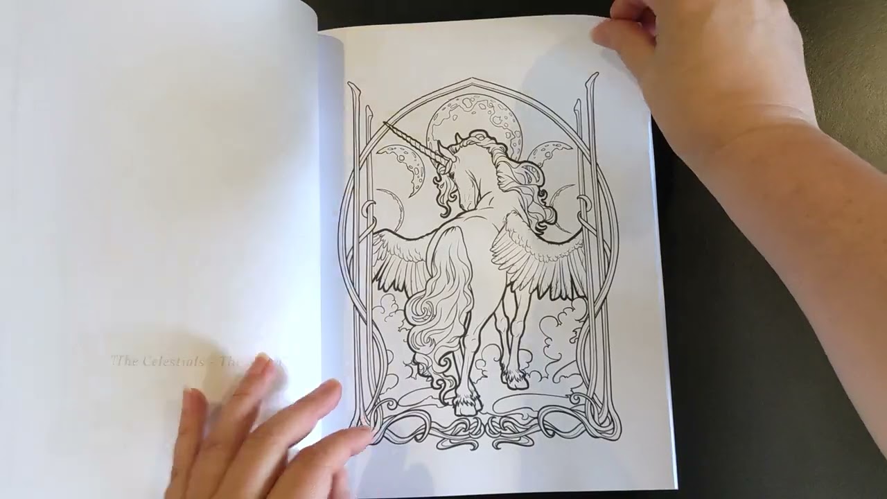 Flip Through - Art Nouveau Fantasy Coloring Book