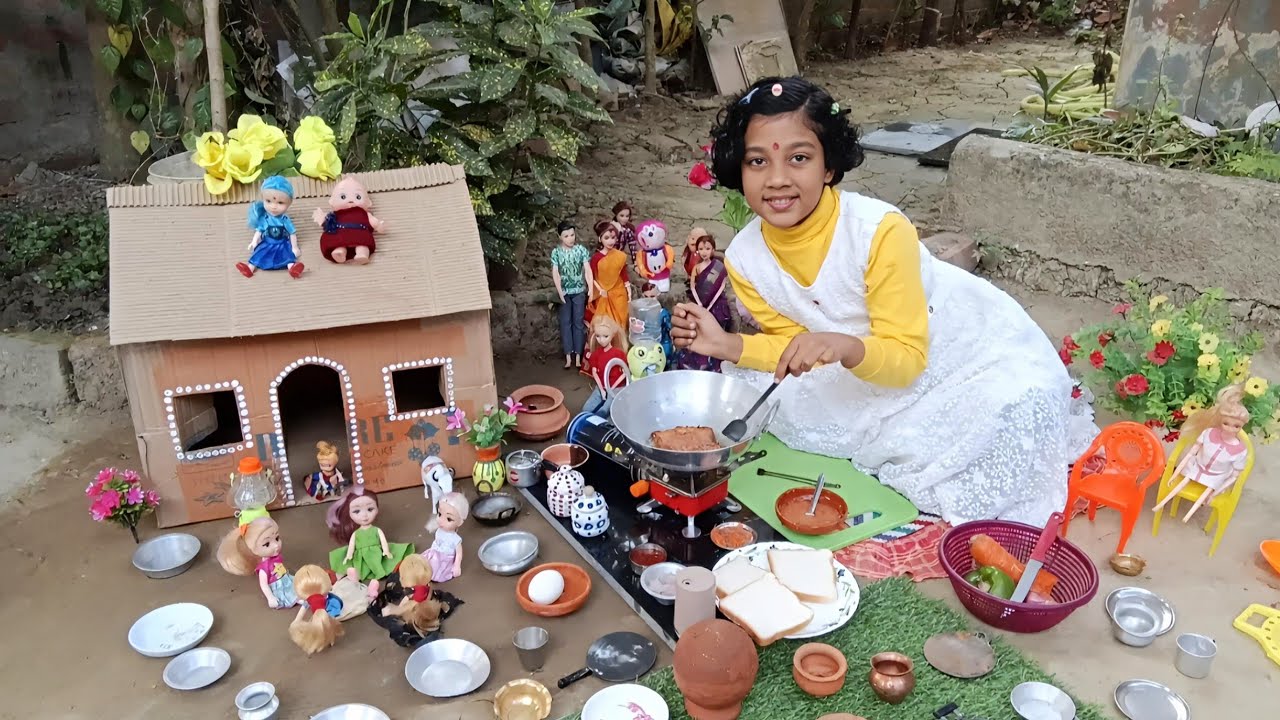 দীপাঞ্জনা বানালো পাউরুটি ডিম টোস্ট || Dipanjana Cooks Egg Bread toast 🍳🍞 || Dipanjana the cutie pie 