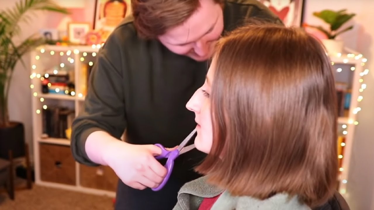 letting dan cut my hair...