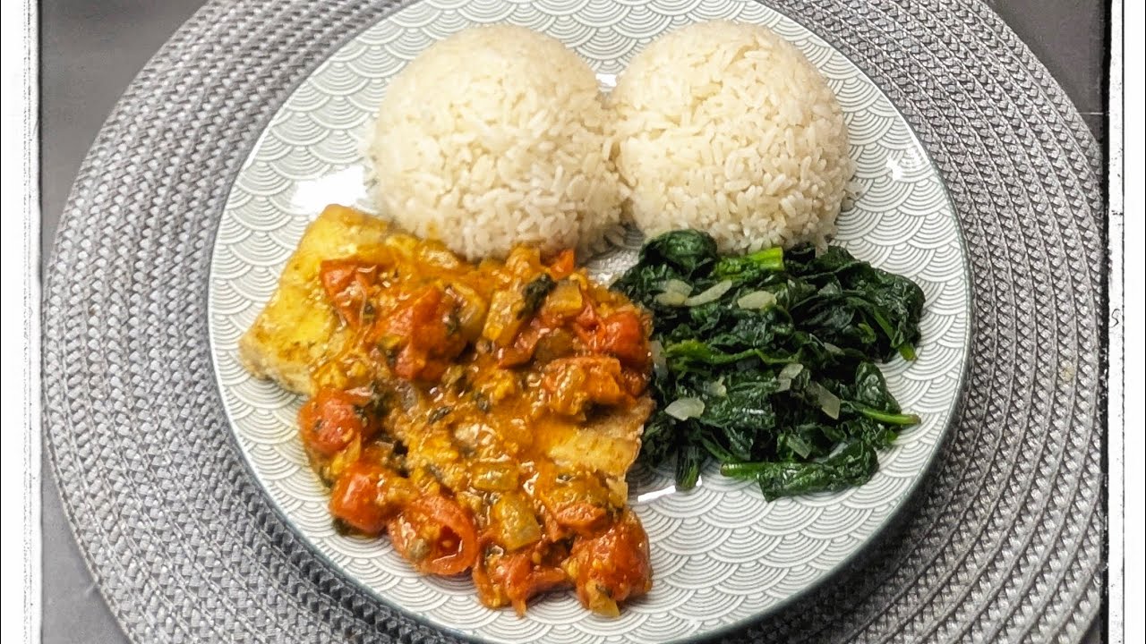 Cherry Tomato Cod with Simmered Spinach — Light, Fresh, and Perfect with Any Carb