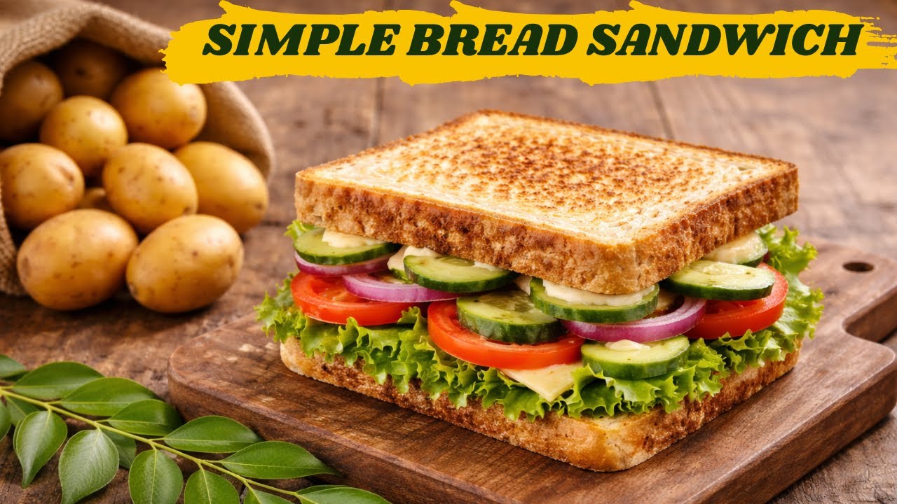 Veg Bread Sandwich Recipe/ Vegetable Sandwich/ How To Make Cheesy Veg Sandwich/Lunch Box Recipe