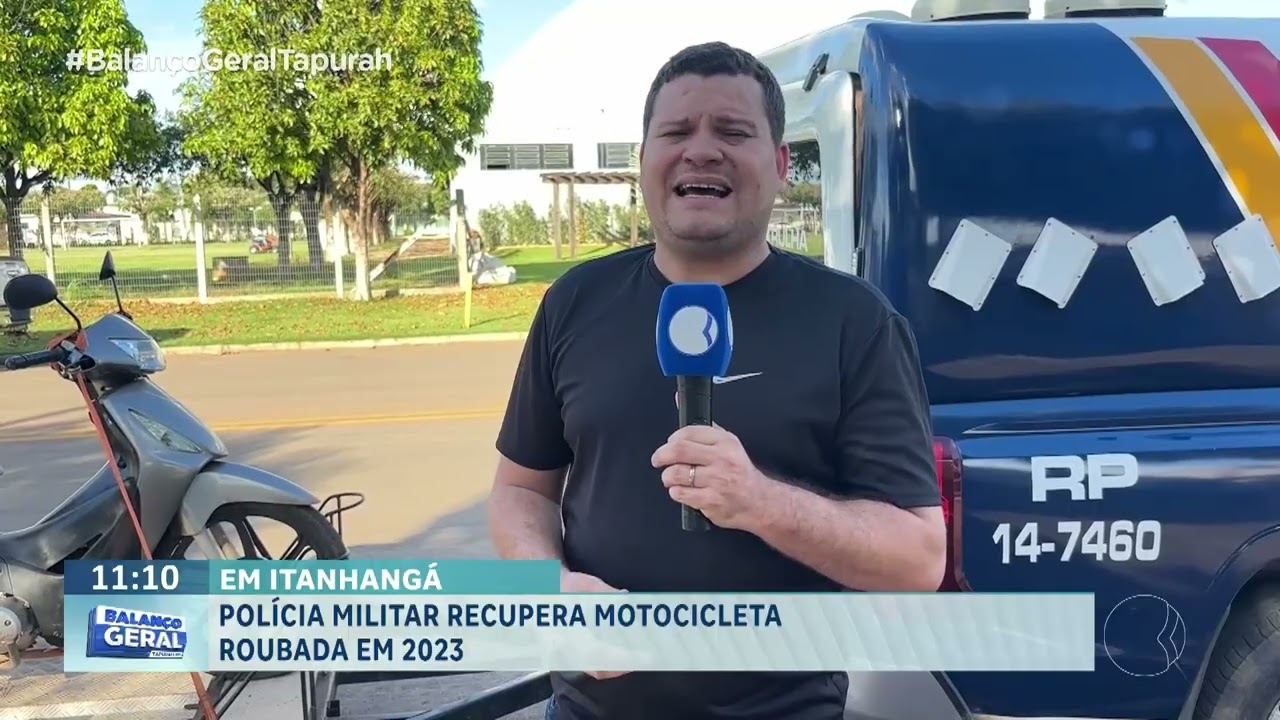Polícia Militar recupera motocicleta roubada em 2023.