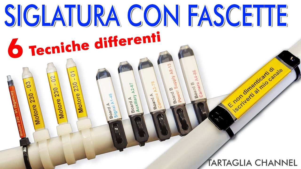 6 SPECIALI TECNICHE per Siglatura cavi con fascette da elettricista..risultato professionale