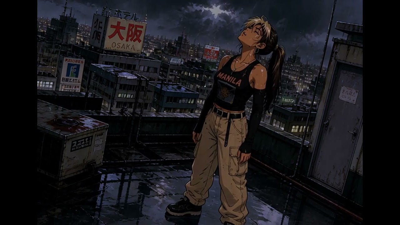 Glass Ticket Gate | JPop Trap Anime Music | Scenic Downtown Rain Storm