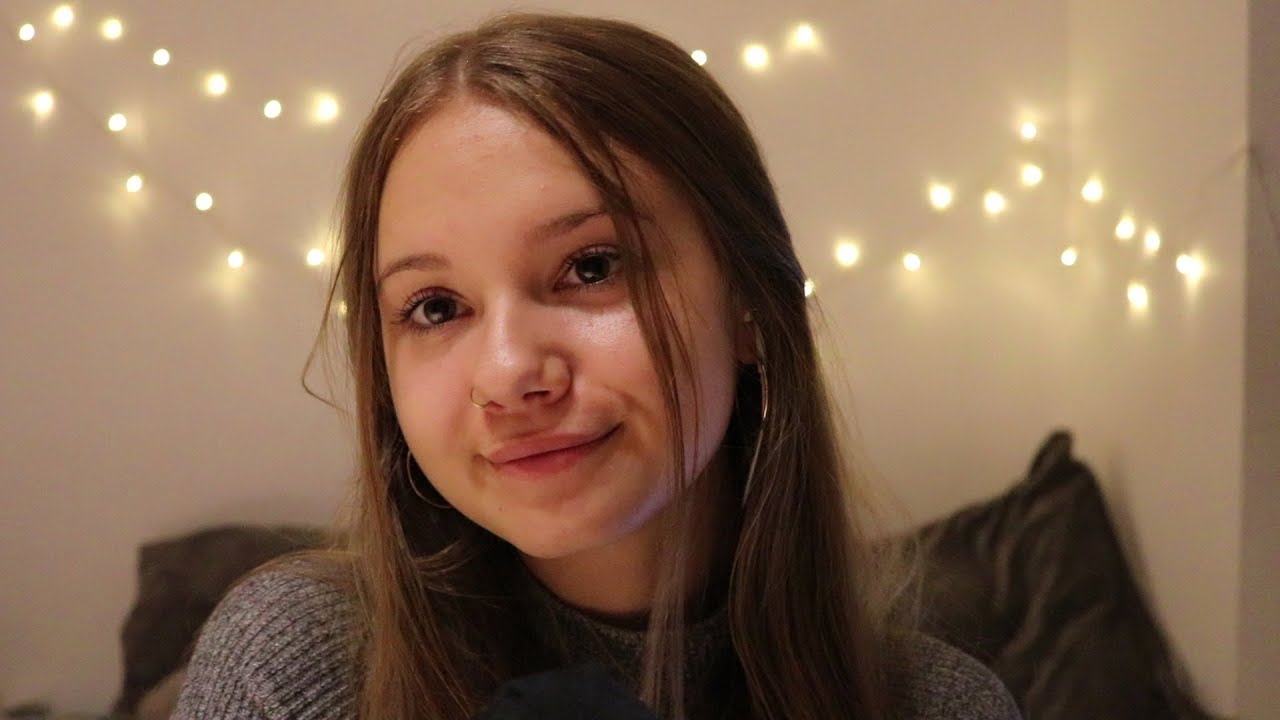 [ASMR] Whispering 'May I touch you?' (face touching & tongue clicking)☺