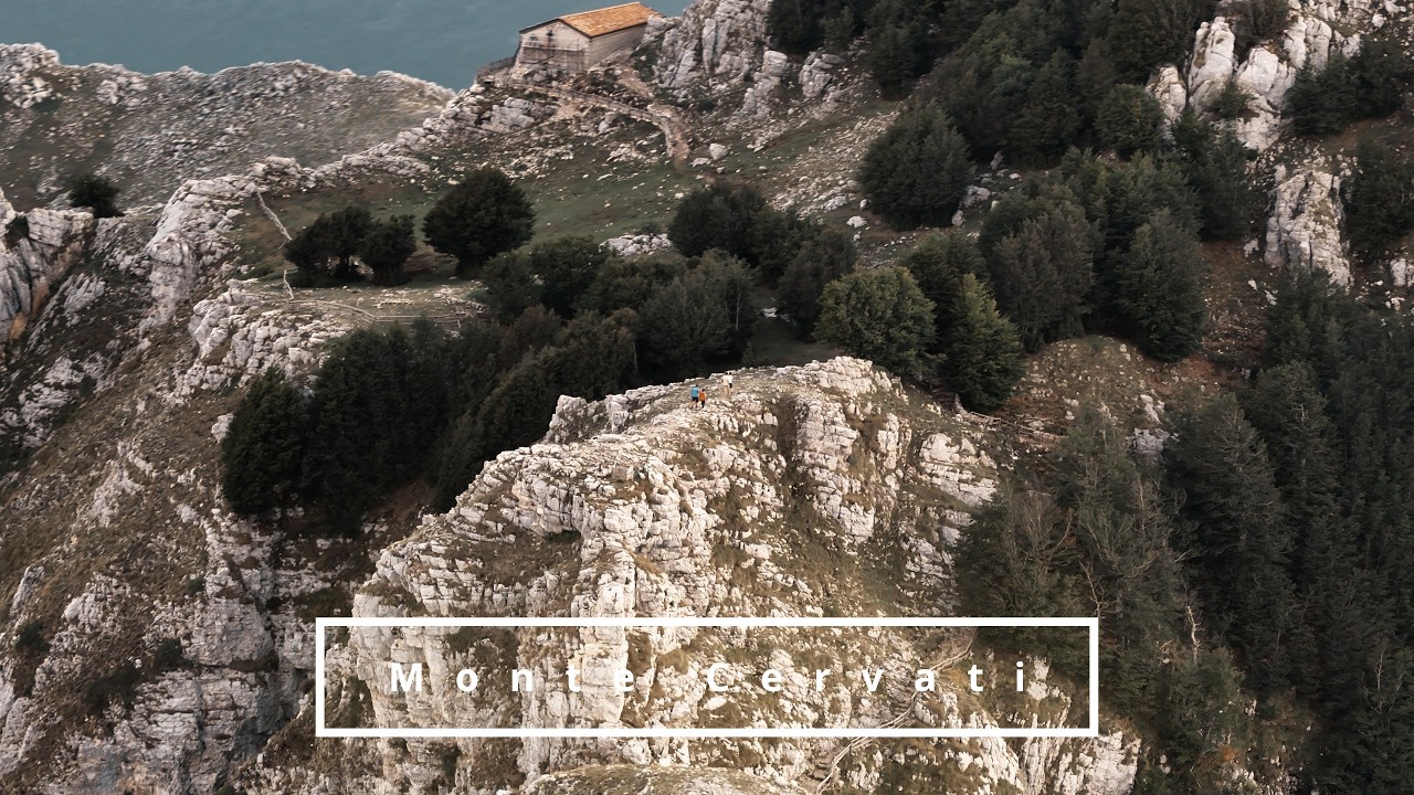 Monte Cervati - Aerial view of the mountain and its sanctuary
