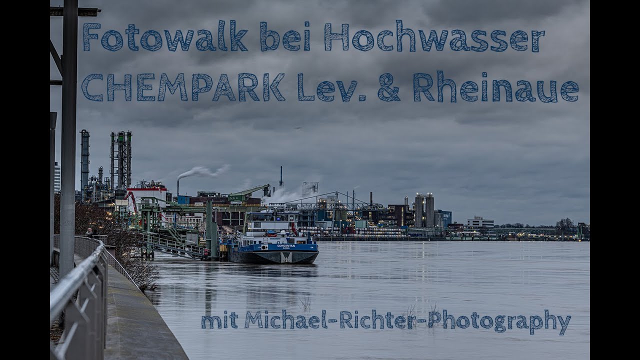 Fotowalk bei Hochwasser, Locationscouting CHEMPARK Leverkusen & Rheinaue D&uuml;sseldorf