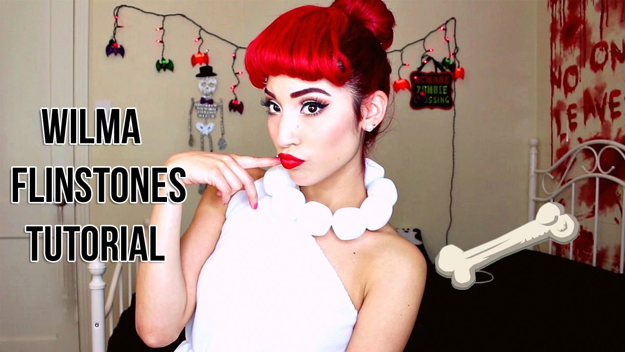 Wilma Flinstones Halloween Makeup & Hair Tutorial