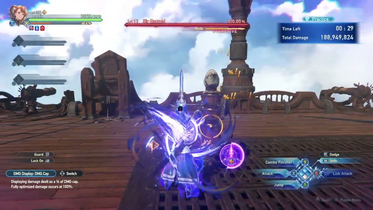 Granblue Fantasy: Relink Endless Ragnarok - Beatrix Skill Chain 60s Sir Barrold 422m