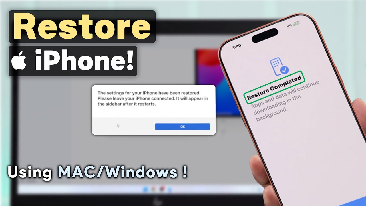 How to Restore Backup From PC to New iPhone 17&rsquo;s!