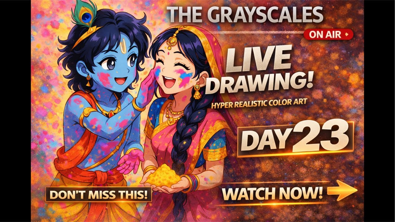Live water colour artArt | Day 23 The grayscales is live