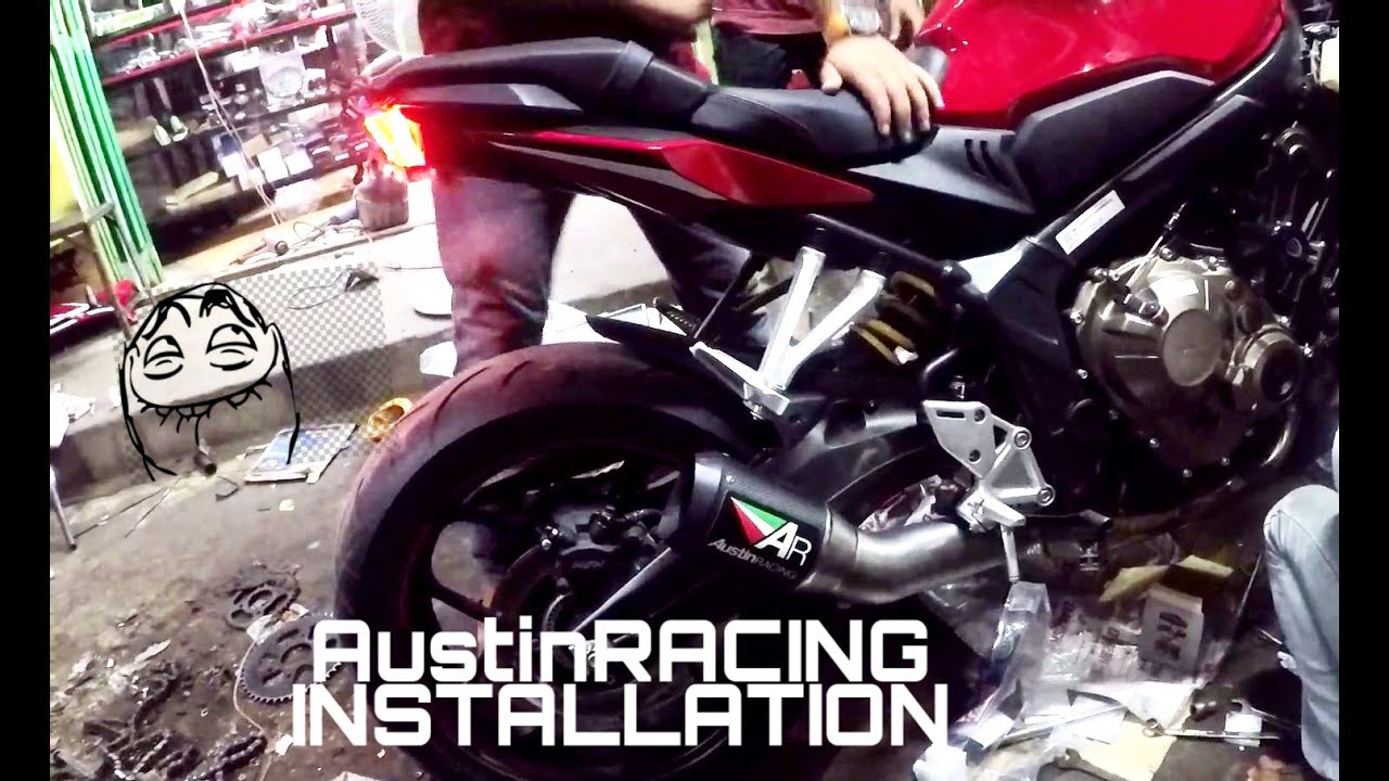 NEW HONDA CBR 650R  | AUSTIN RACING GP1R SLIPON INSTALLATION | INSANE SOUND