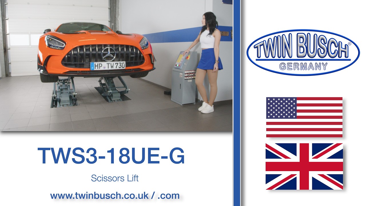 TWS3-18UE-G: Double scissor lift – automatic release – 3.5 t from TWIN BUSCH®