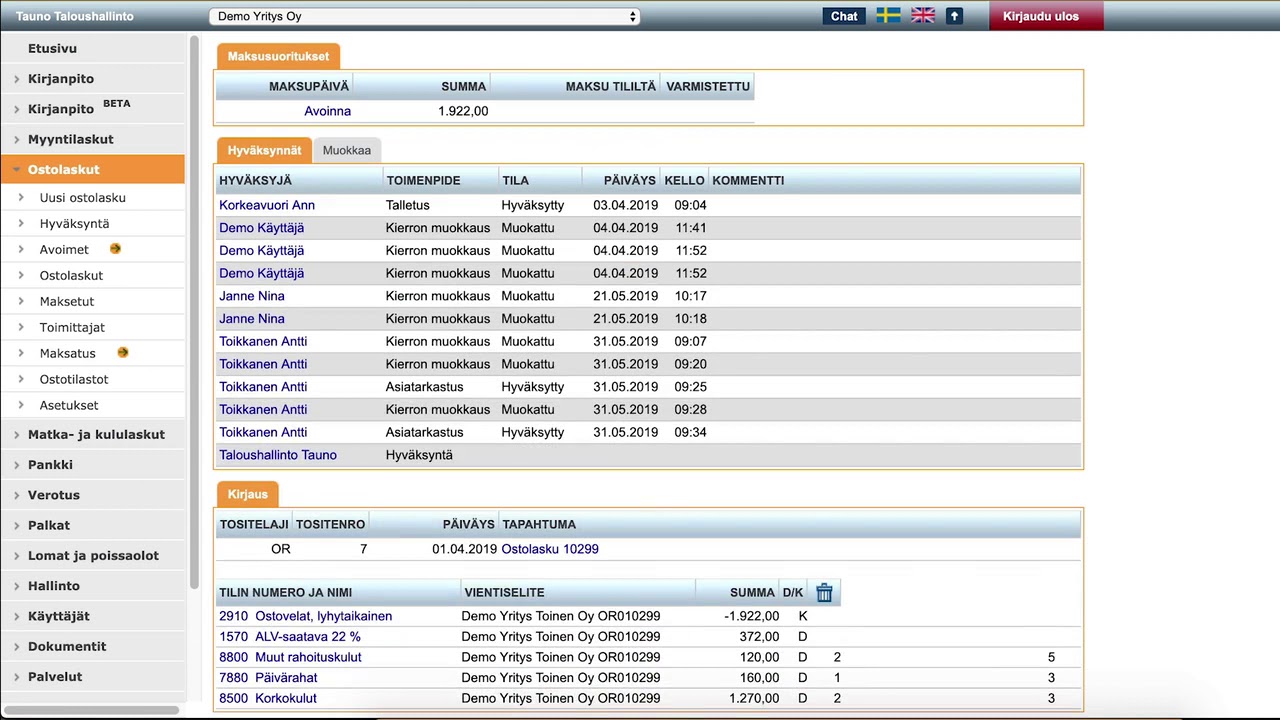 eFina opetusvideo - ostolaskut 2/2