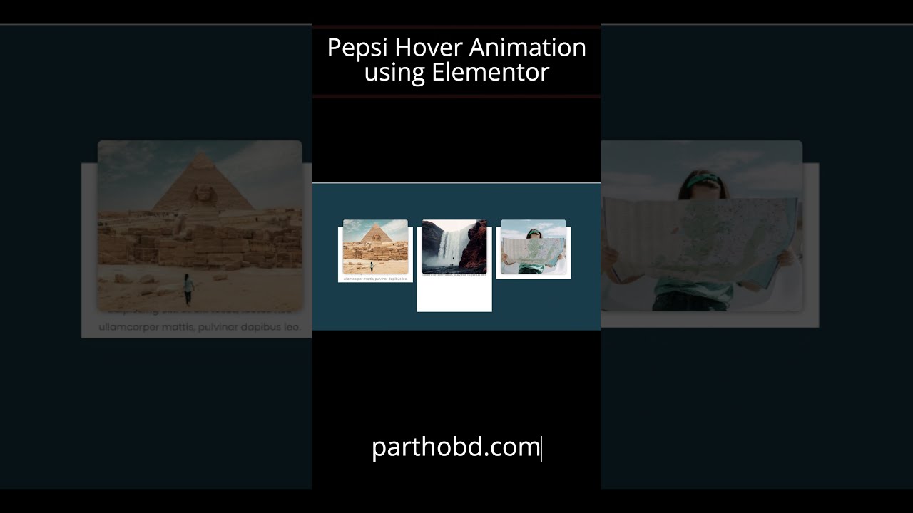 #wordpress #elementor #Card #slide Down #hovereffect  On #animation