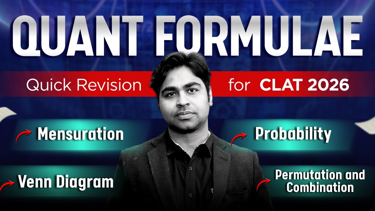 CLAT 2026 Quantitative Techniques Formulae Revision | CLAT Possible