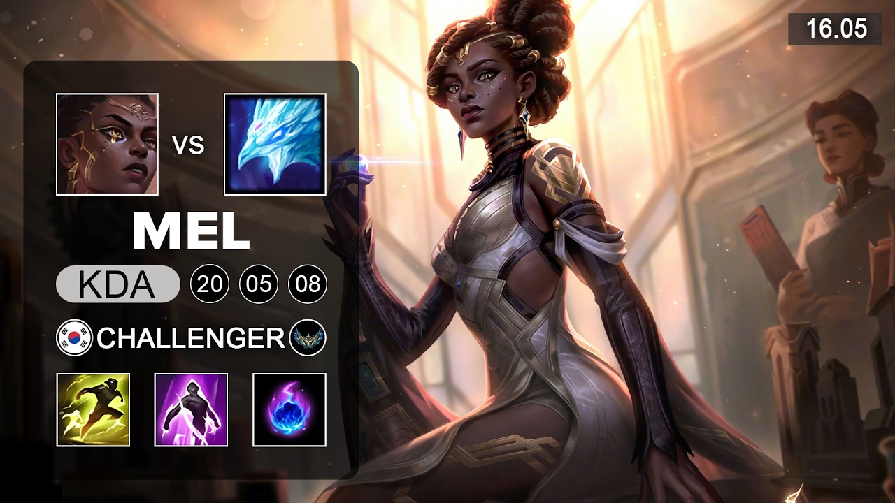 Mel vs Anivia Mid - KR Challenger - Patch 16.05 Season 16
