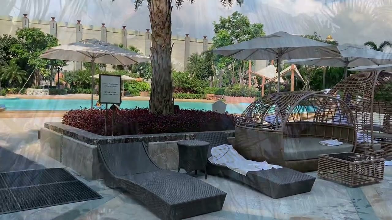 Macau’s Studio City Pool Area - Short Walking Tour