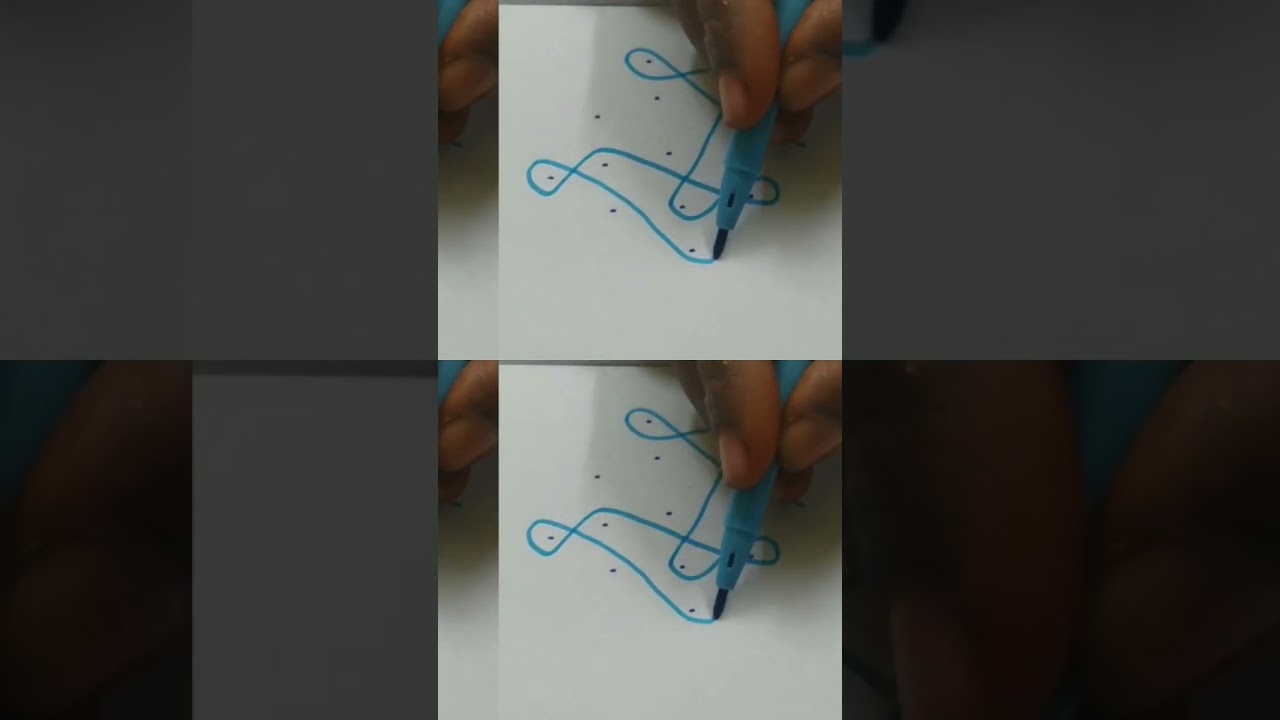 Easy rangoli - #shorts #ashortaday #easykolam #thaipoosamkolam